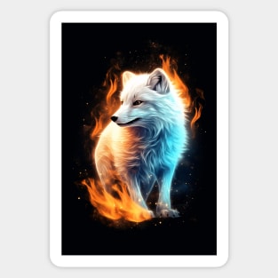 Fiery Arctic Fox Sticker